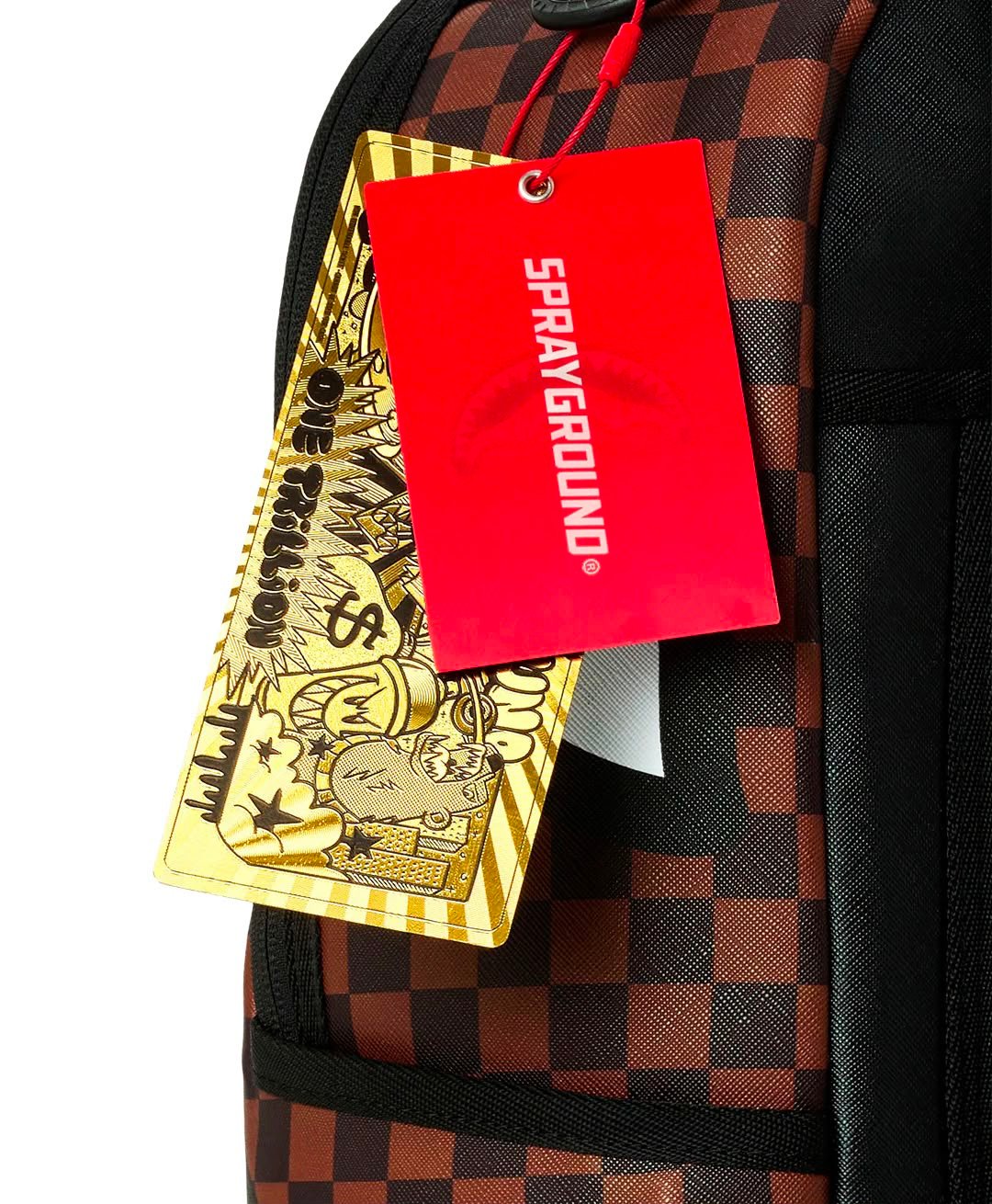 Zaino Sprayground marrone SHARKS IN PARIS GOLD DRIP BACKPACK