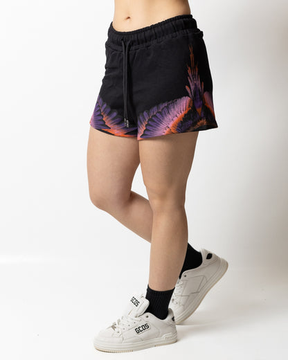 Short Marcelo Burlon in felpa "Icon Wings Colorfull" donna