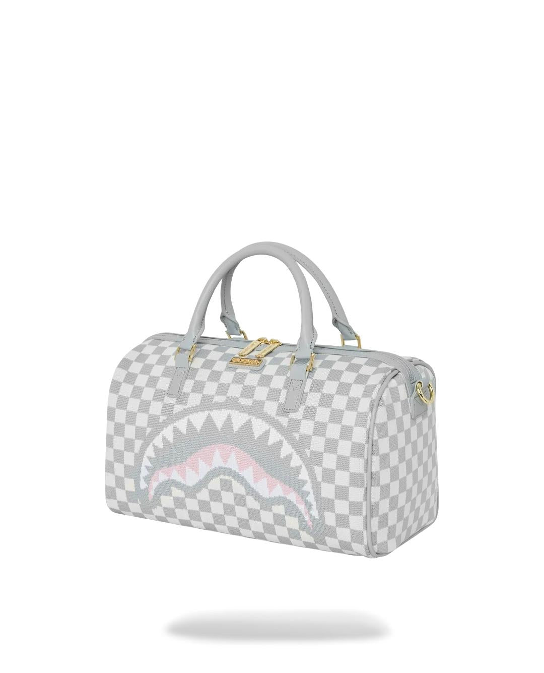 Borsa Sprayground bianco Knit sharks in paris cream  mini duffle