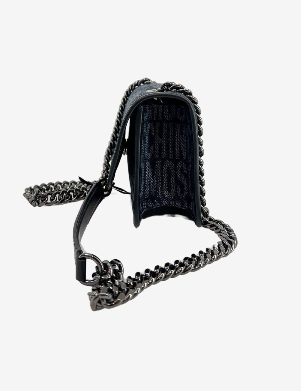 Borsa Moschino effetto denim con tracolla donna