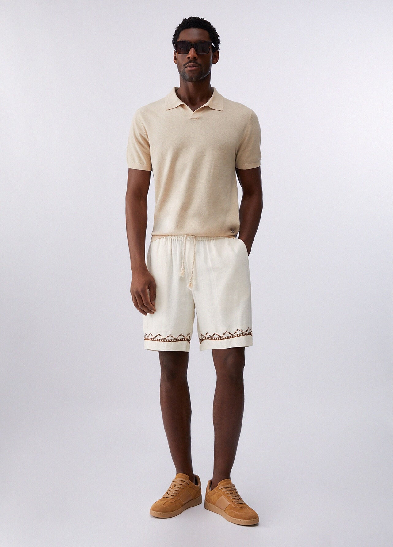 Polo Liu Jo in misto lino uomo
