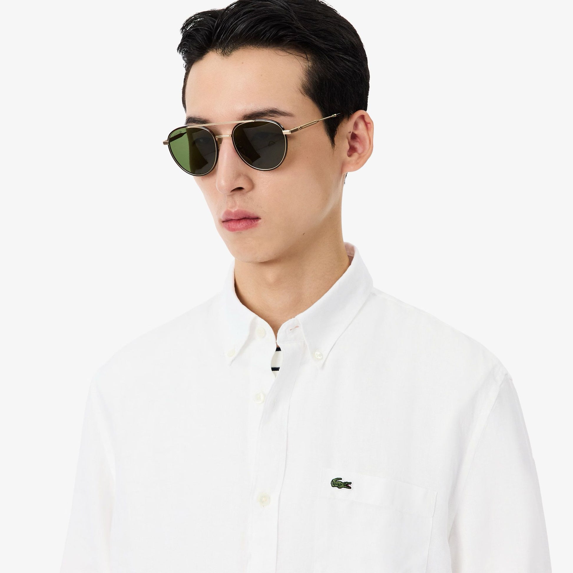 Camicia Lacoste regular in lino uomo