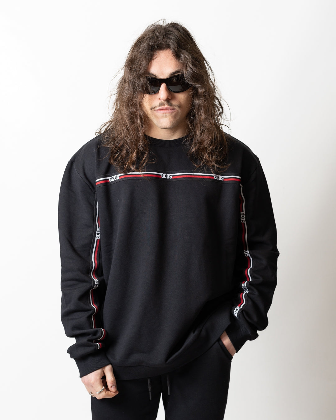 Felpa GCDS Essentials "Logo Tape" uomo