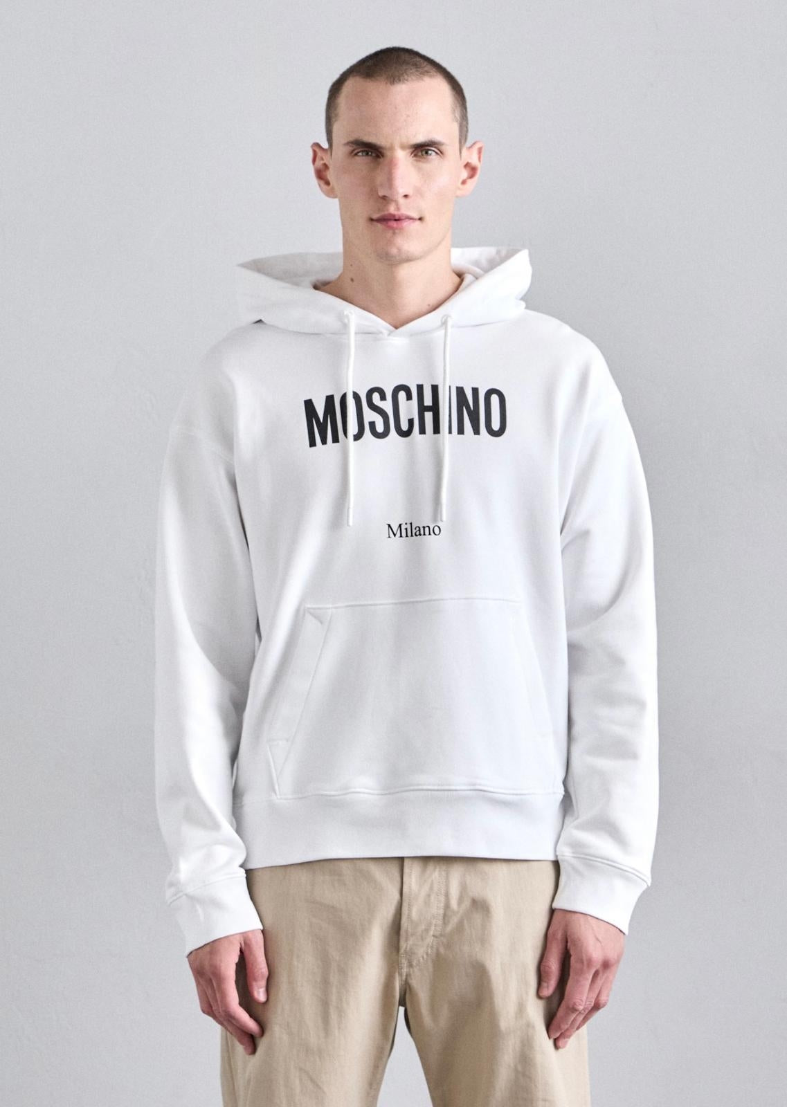 Felpa Moschino con cappuccio e logo basic