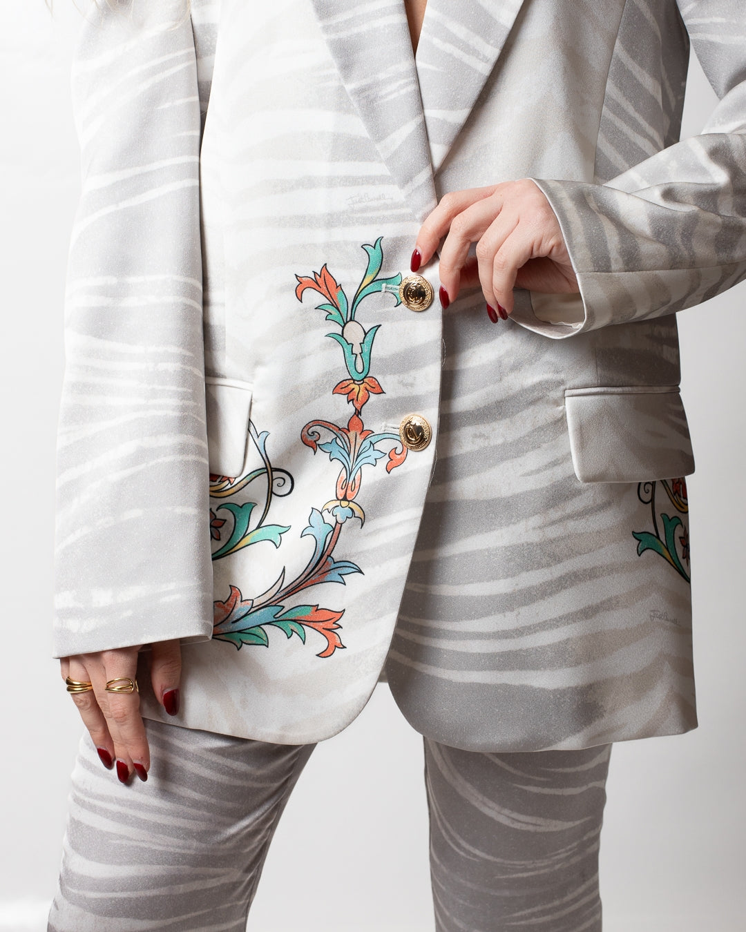 Giacca blazer Just Cavalli monopetto "Panel Foulard" donna