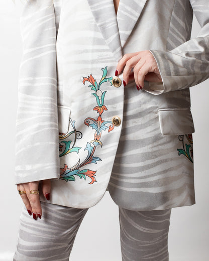 Giacca blazer Just Cavalli monopetto "Panel Foulard" donna