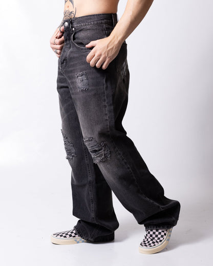 Jeans John Richmond con logo "Rich" stampato dalla finitura lucida