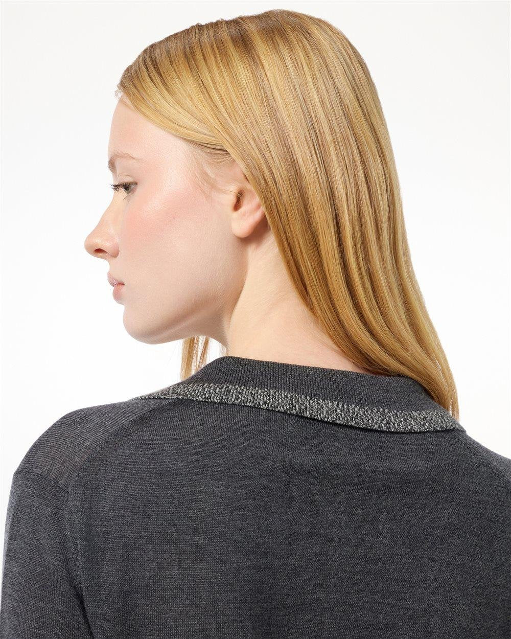Maglia polo Iceberg in lana con logo ricamato