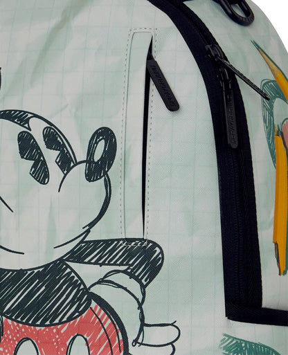 Zaino Sprayground bianco DISNEY OLD SCHOOL MICKEY SKETCH BACKPACK