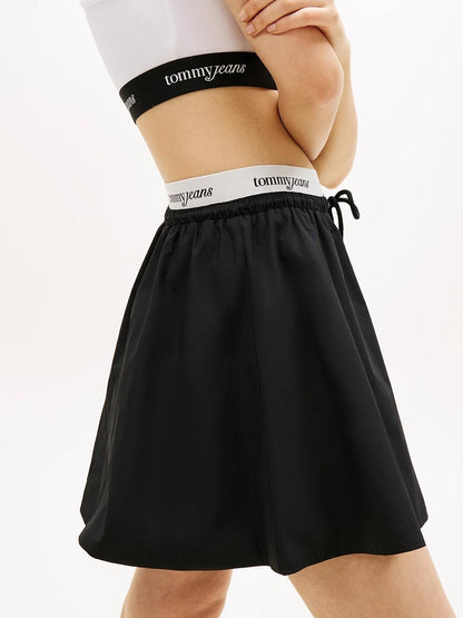 Gonna Tommy Jeans in popeline con fascia logata donna