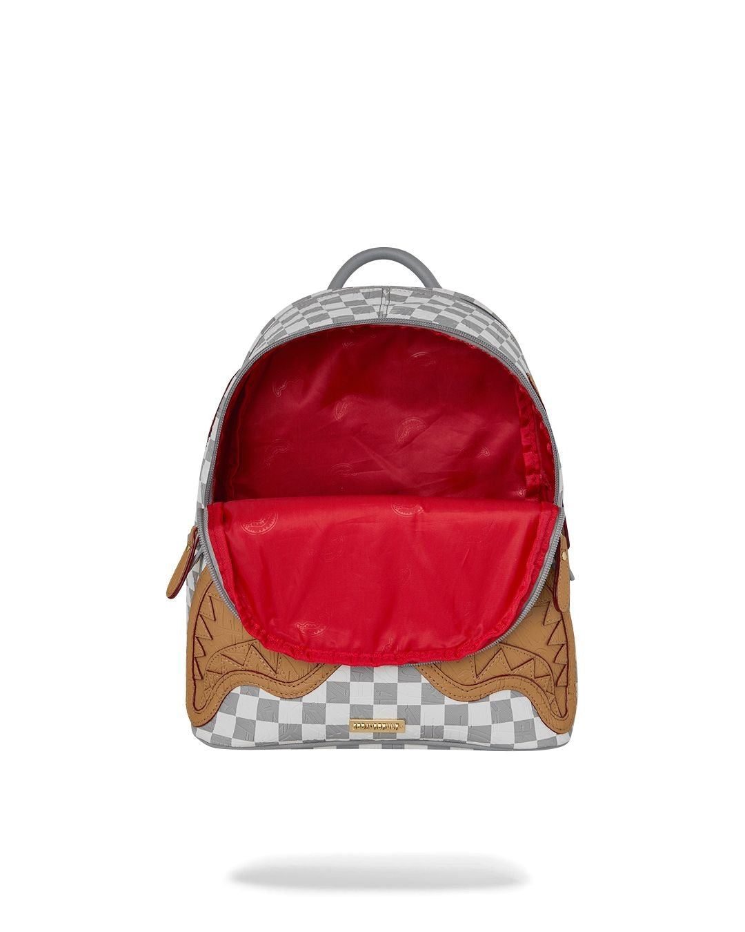 Zainetto Sprayground bianco EMBOSSED CREAM CHECK SAVAGE BACKPACK