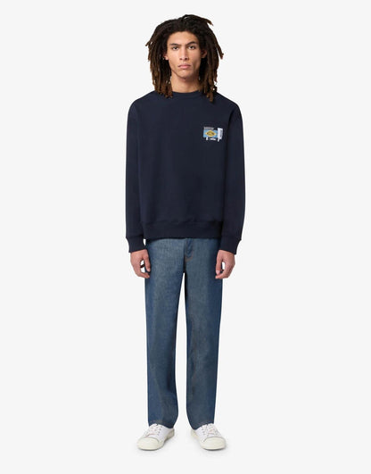 Felpa Moschino girocollo "Labels Embroidery" uomo