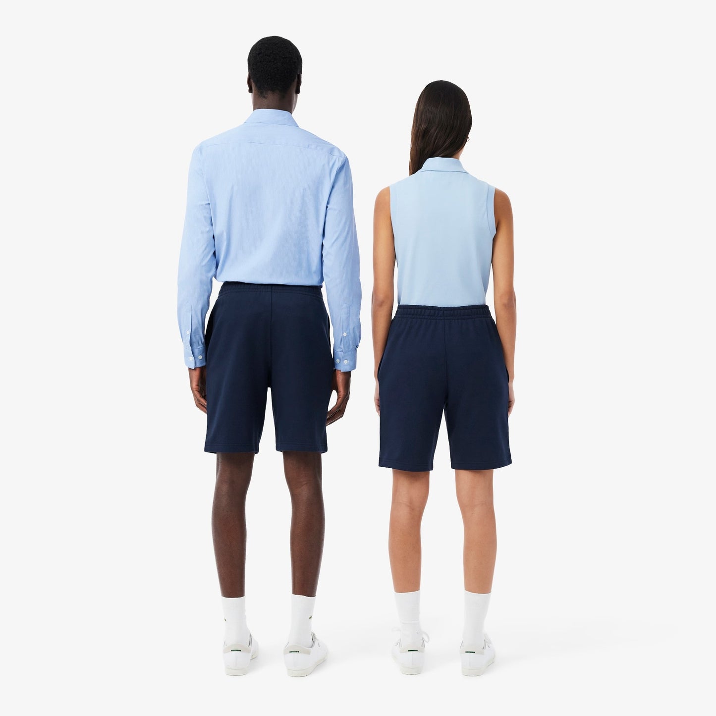 Bermuda Lacoste in felpa con logo tonal uomo