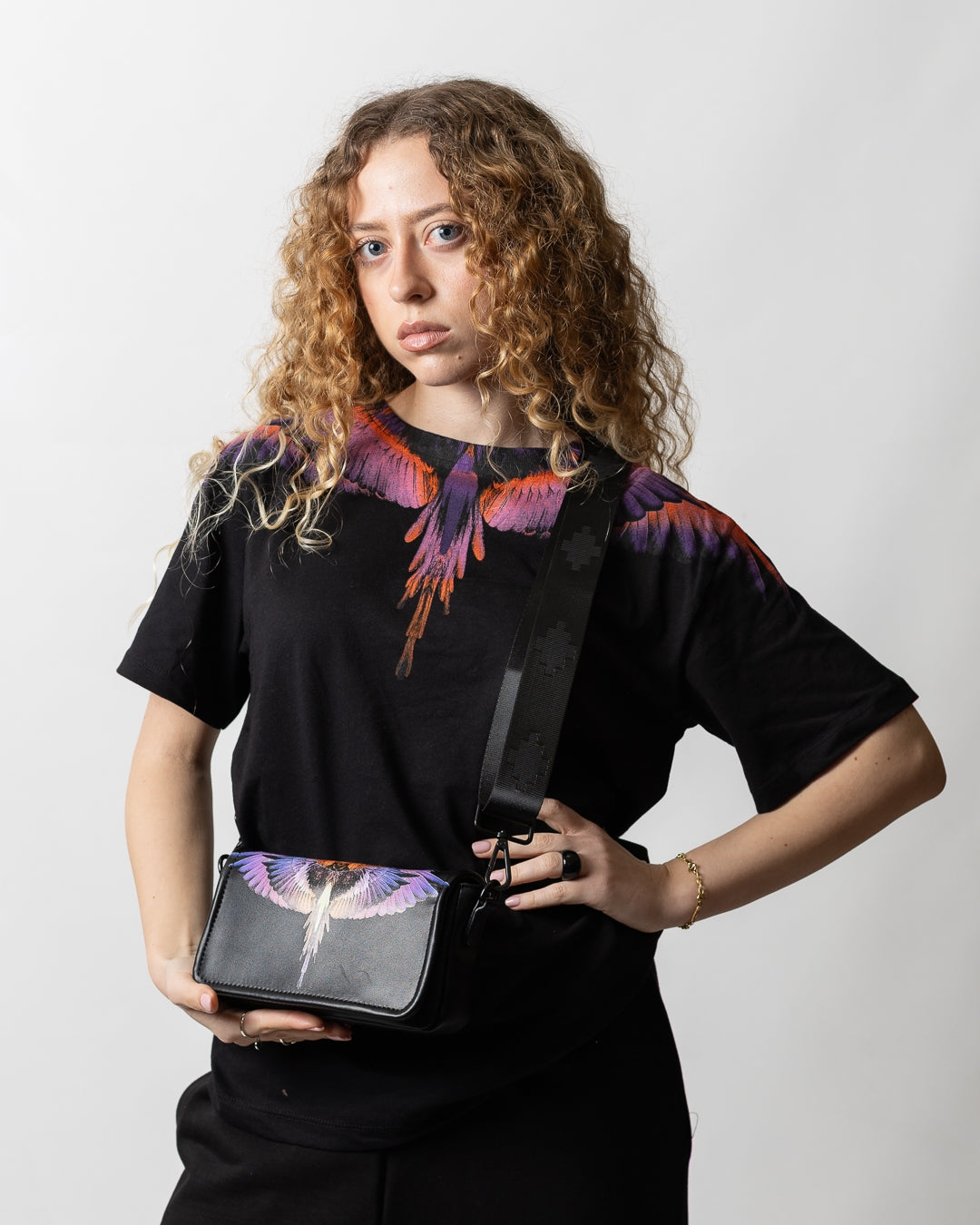 Borsa Marcelo Burlon in ecopelle "Icon Wings Colorfull"