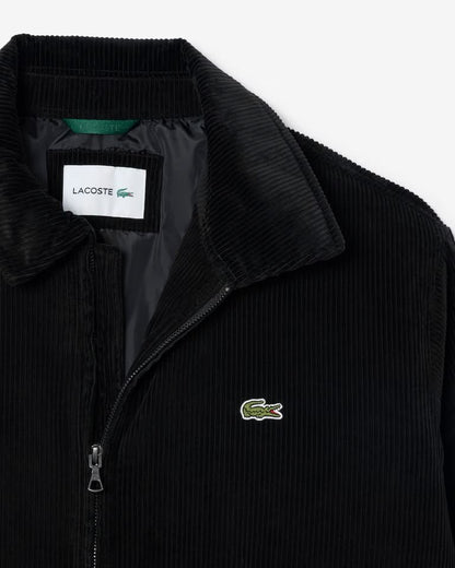 Giubbotto Lacoste in velluto a coste con logo ricamato