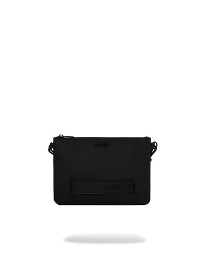 Pochette Sprayground nero BLACKED OUT EMBOSSED GOLD TOOTH CROSSOVER CLUTCH con tracolla