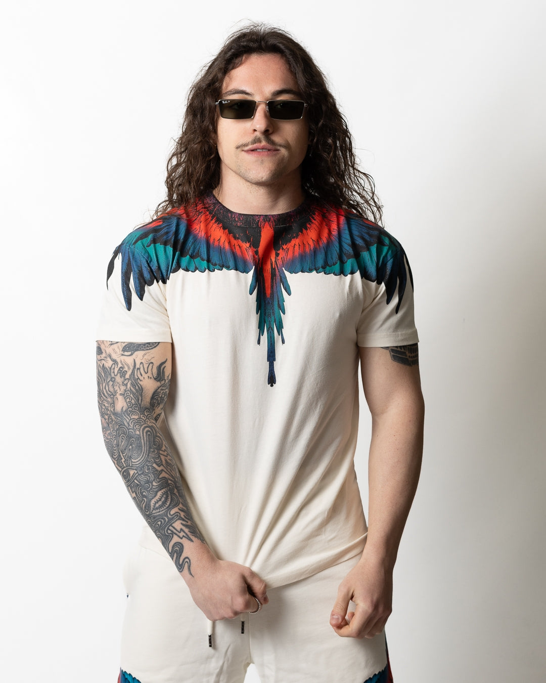 T-Shirt Marcelo Burlon "Icon Wings Colorfull" uomo