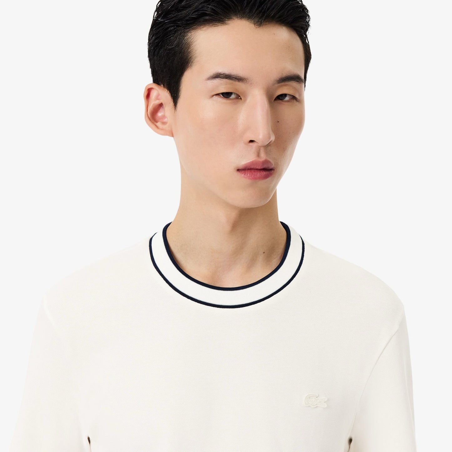 T-Shirt Lacoste con girocollo a righe uomo