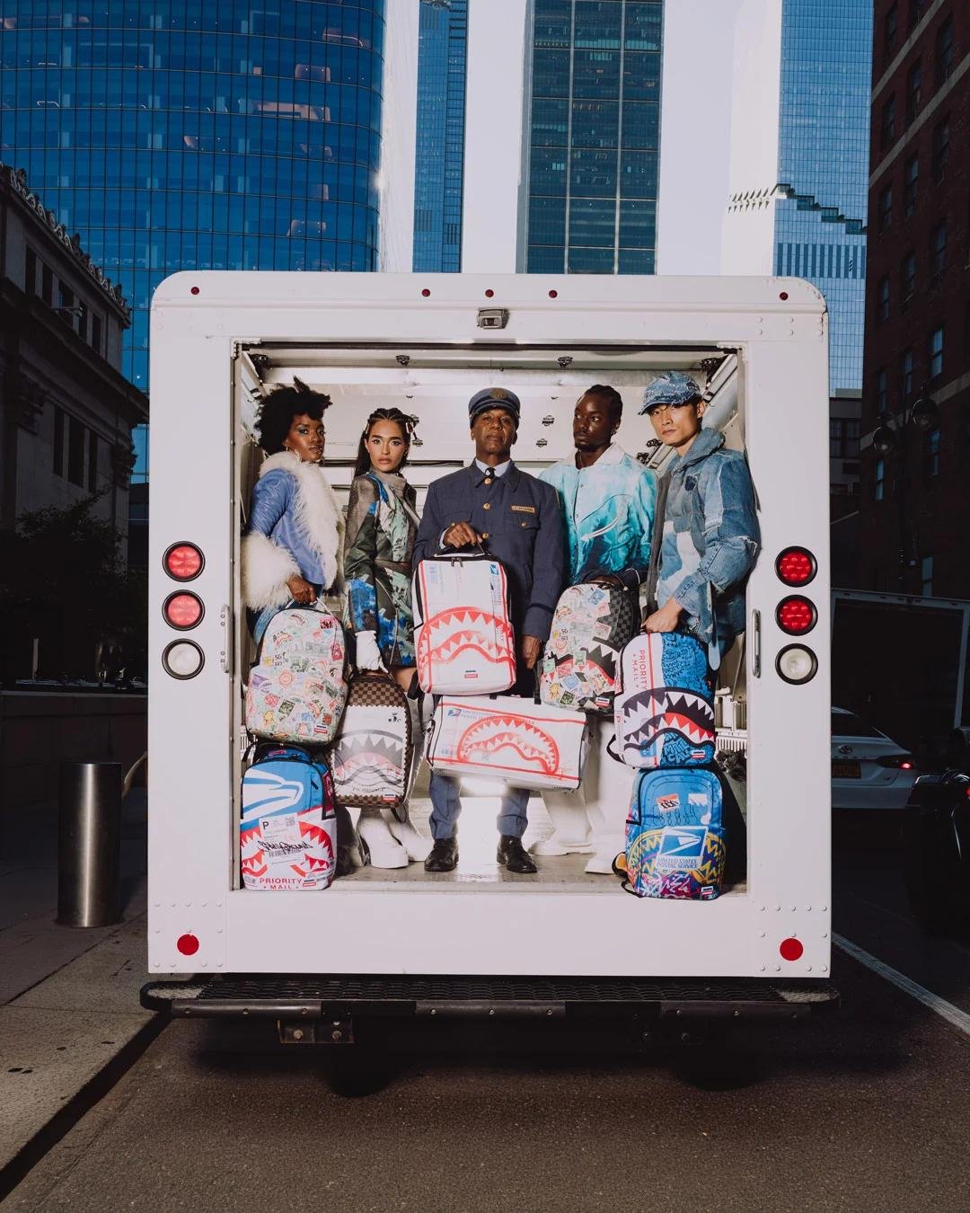 Zaino Sprayground bianco USPS SPRAYGROUND SPECIAL DELIVERY BACKPACK
