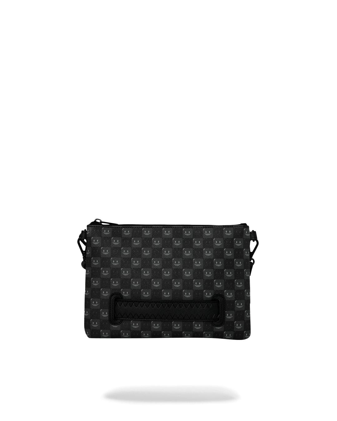 Pochette Sprayground nero SHARKS IN PARIS WTF BUBBLY BLACK CHECK CROSSOVER CLUTCH  con tracolla