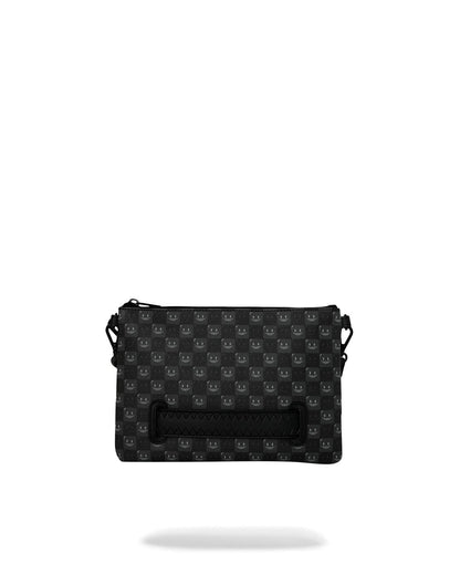 Pochette Sprayground nero SHARKS IN PARIS WTF BUBBLY BLACK CHECK CROSSOVER CLUTCH  con tracolla