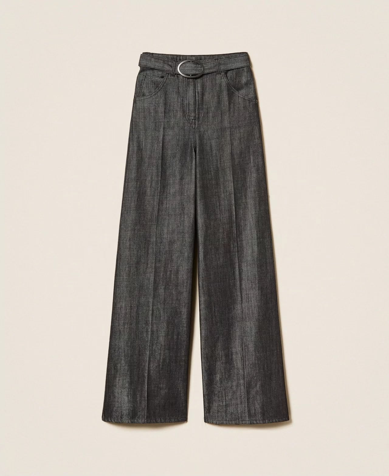 Jeans Twinset Actitude wide leg con cintura donna