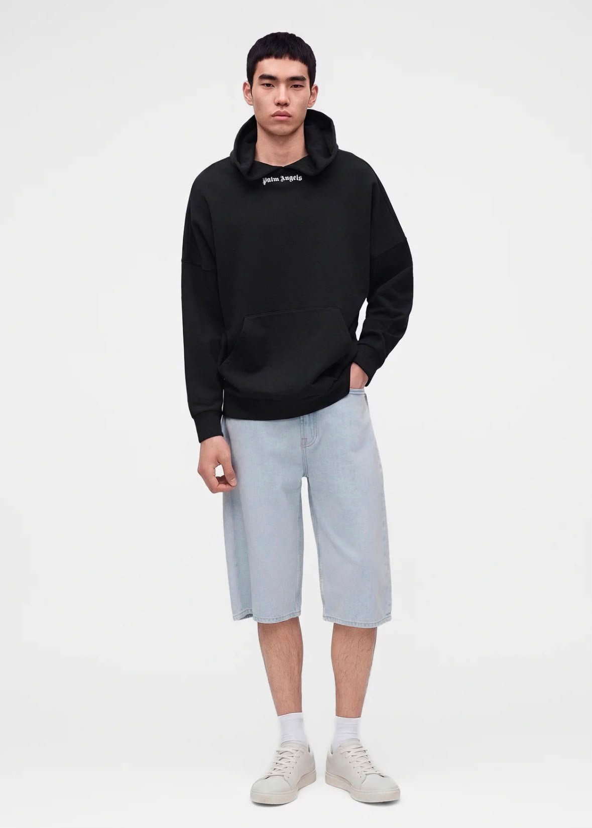 Felpa Palm Angels maxi logo stampato 