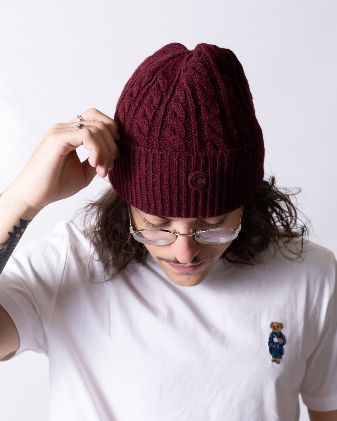 Cappello Colmar in misto lana con motivi intrecciati