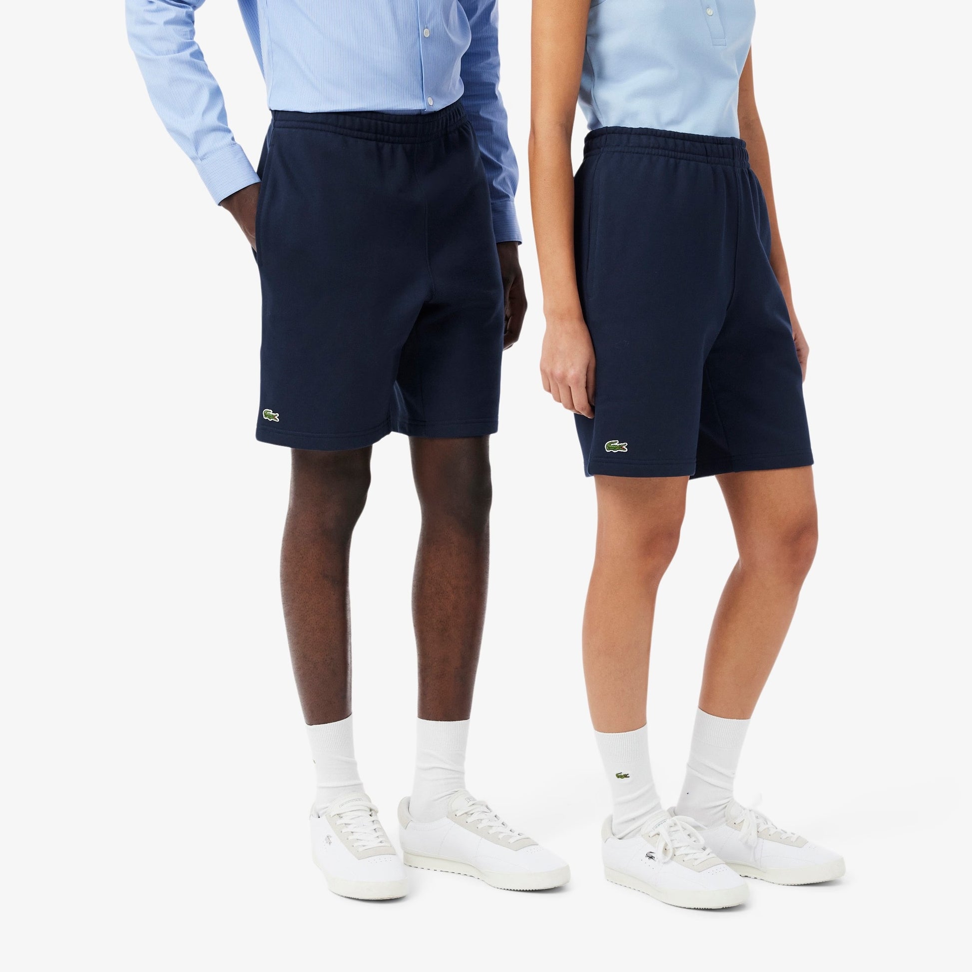 Bermuda Lacoste in felpa con logo tonal uomo