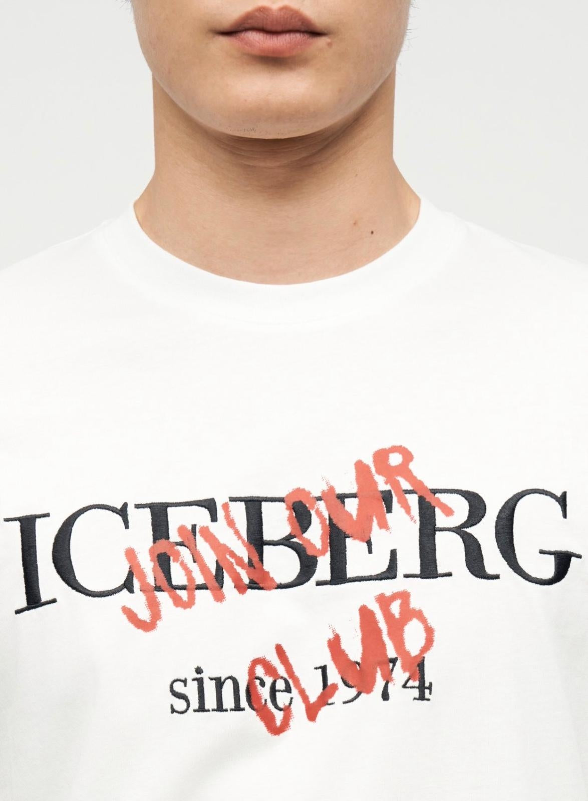 T-Shirt Iceberg con logo in ricamo uomo