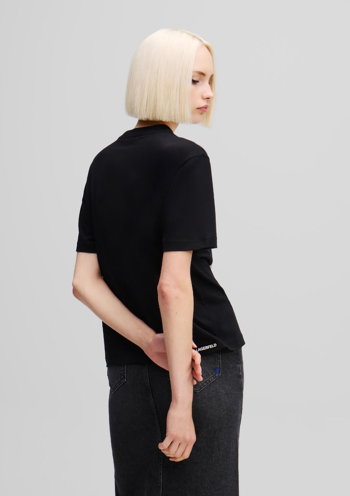 T-Shirt Karl Lagerfeld Jeans con stampa laminata donna