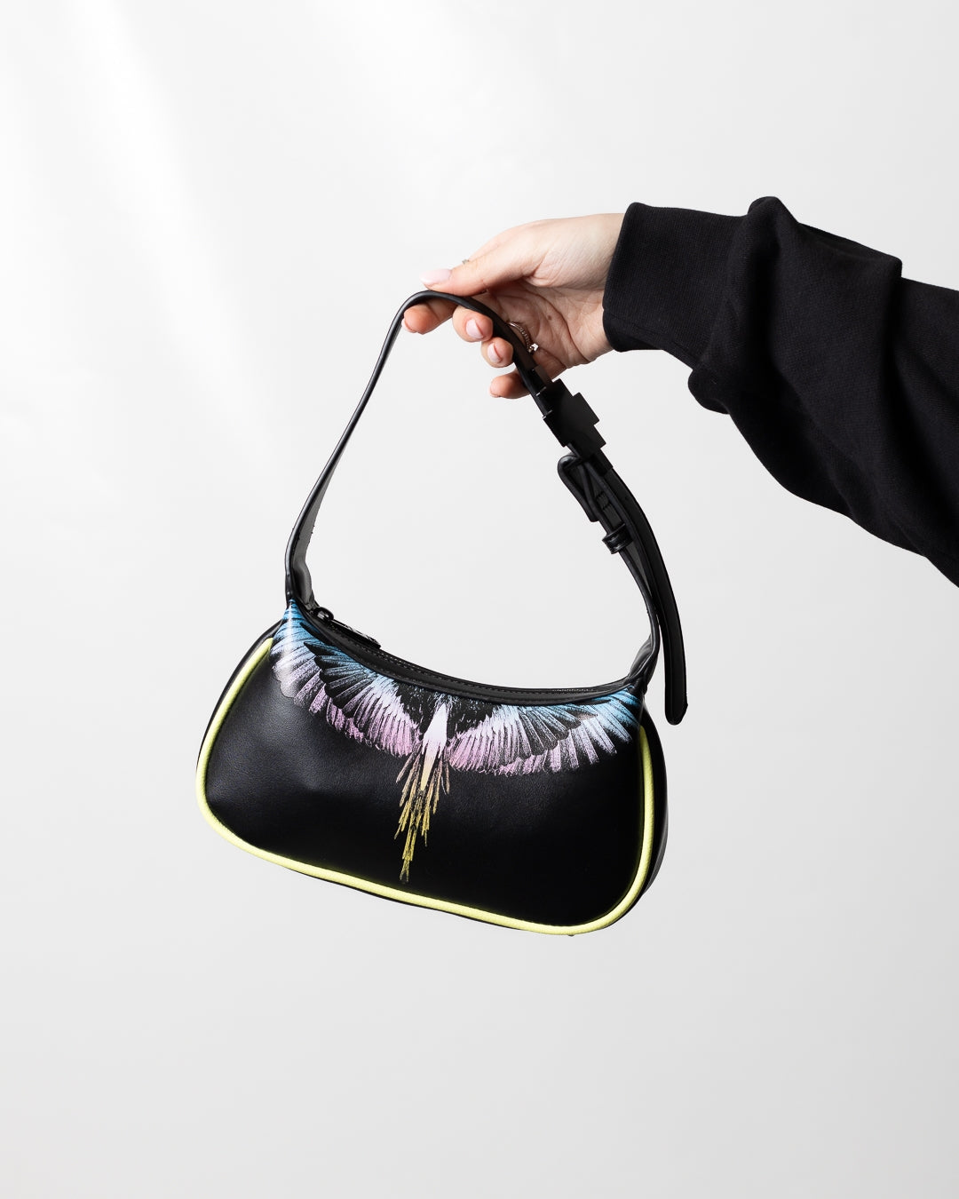 Tracolla Marcelo Burlon in ecopelle "Icon Wings Blue"
