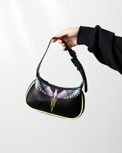 Tracolla Marcelo Burlon in ecopelle "Icon Wings Blue"