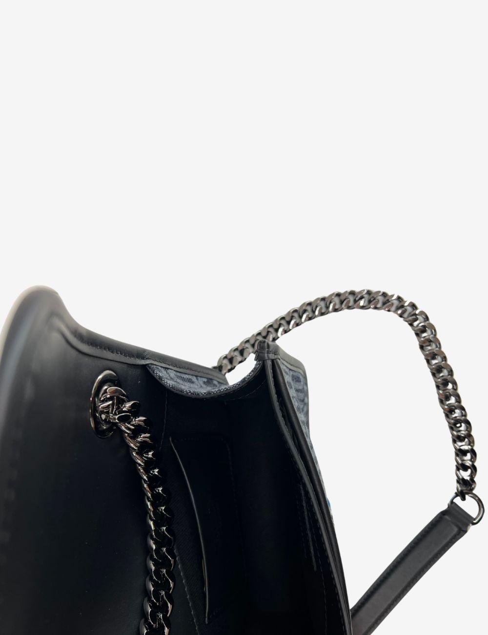 Borsa Moschino effetto denim con tracolla donna