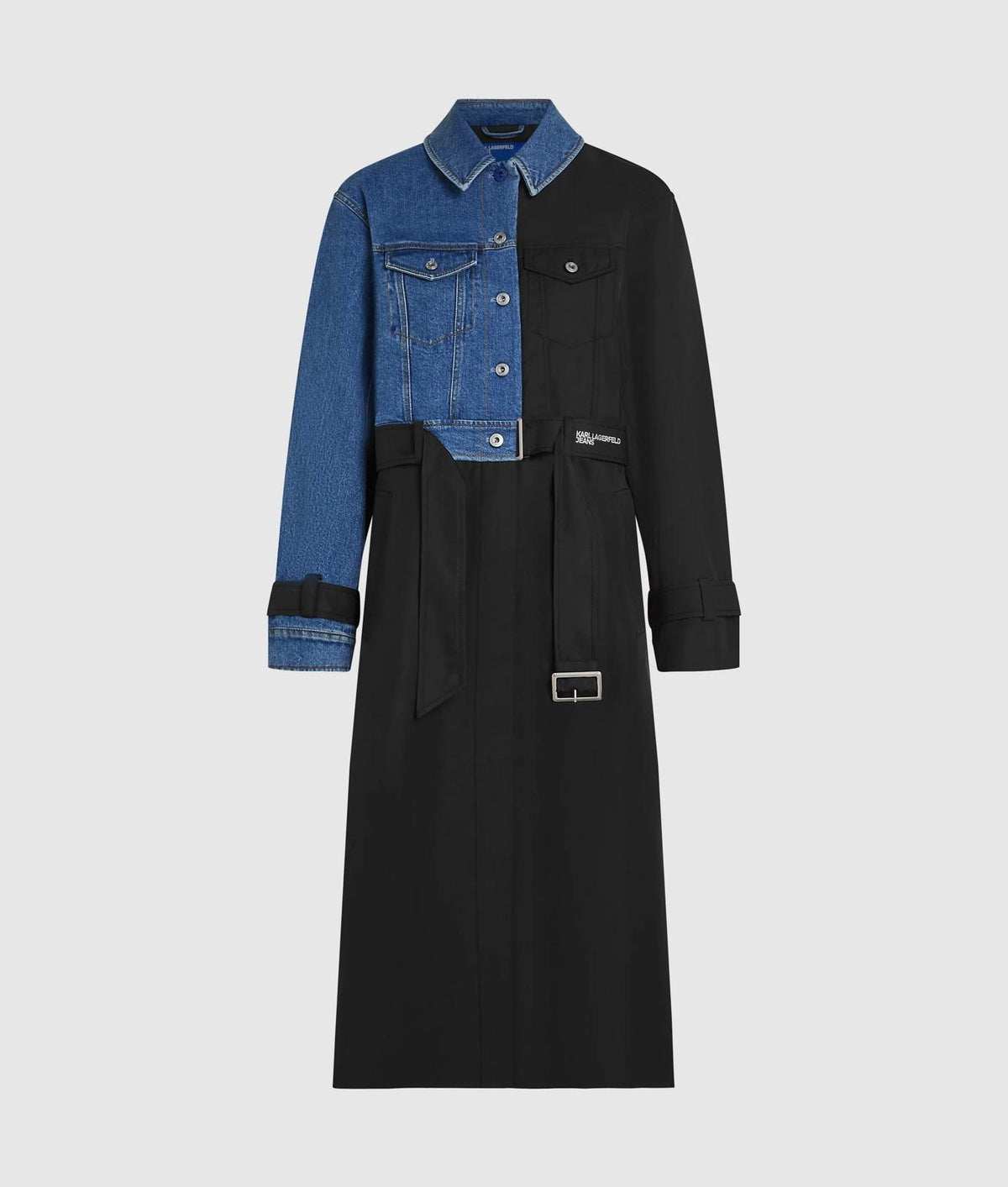 Trench Karl Lagerfeld Jeans "Mixed Material" donna