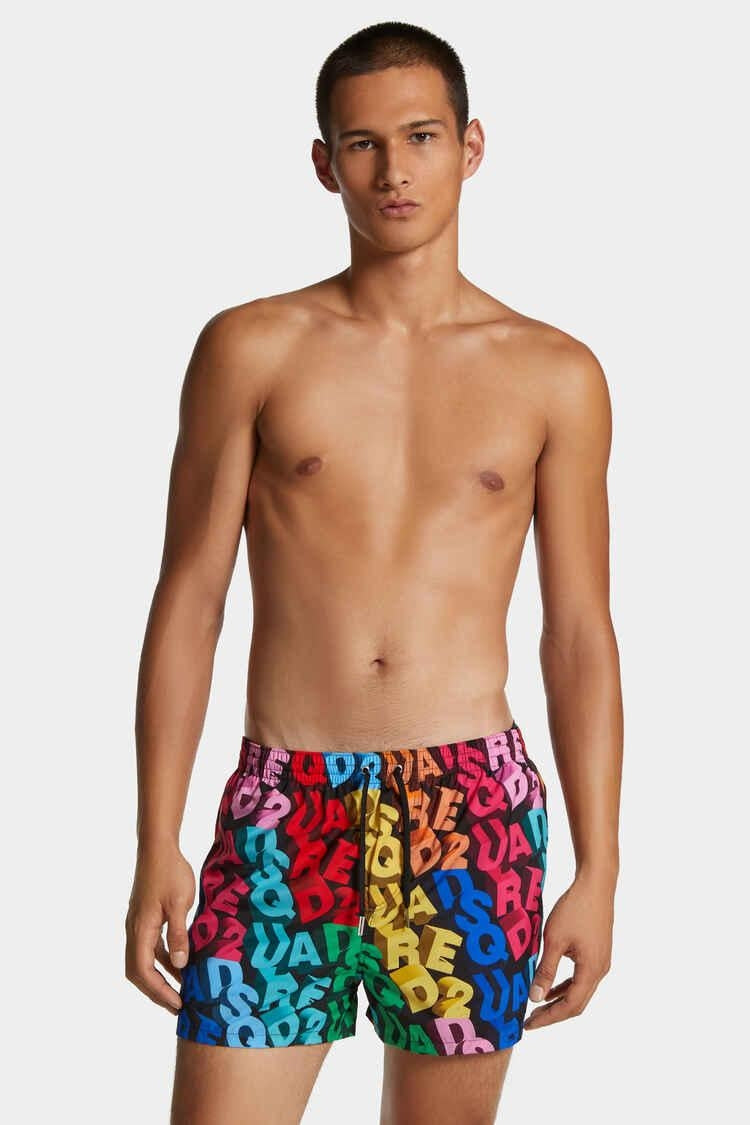 Boxer mare Dsquared2 con stampa logata uomo