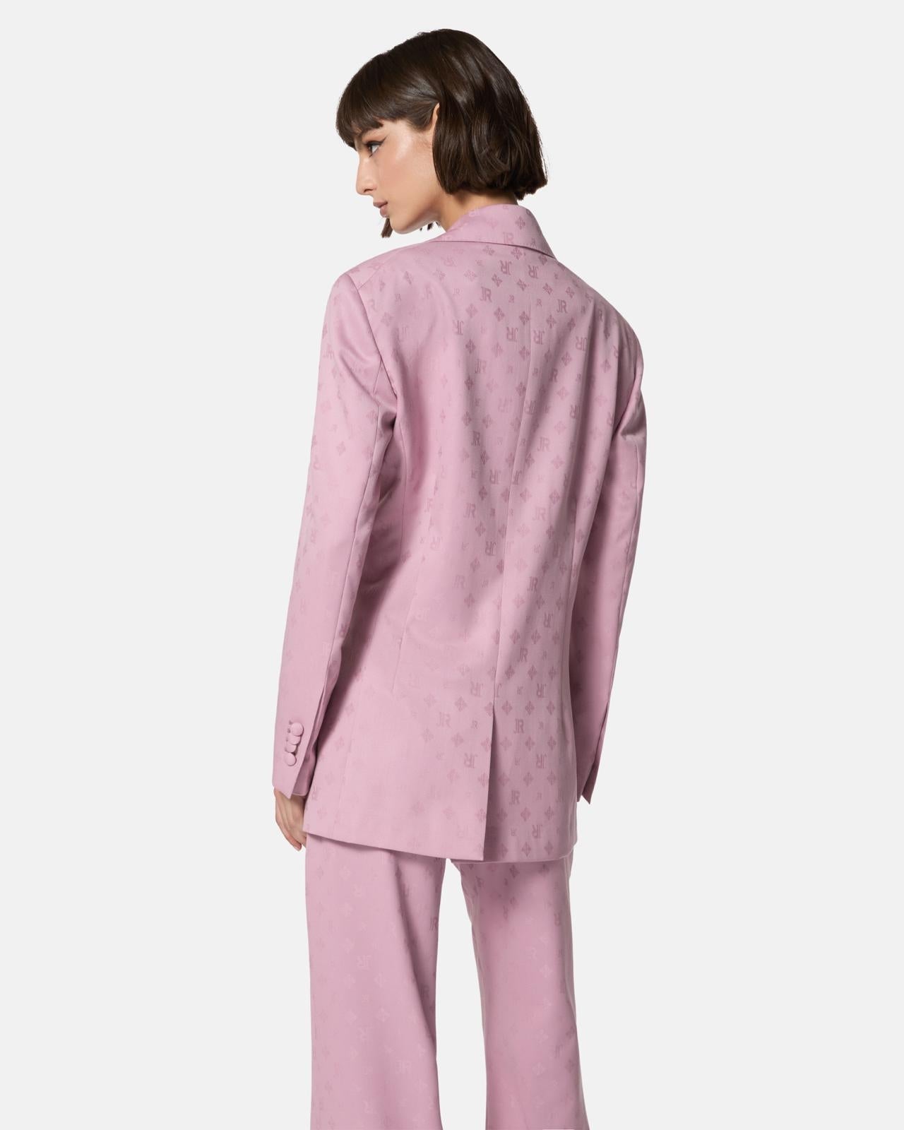 Giacca blazer John Richmond doppiopetto con logo jacquard donna
