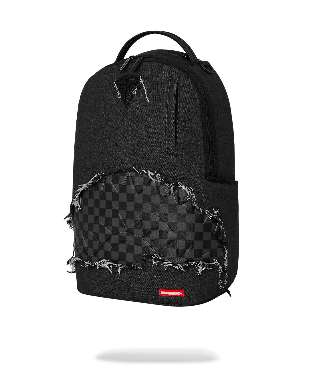 Zaino Sprayground nero BLACK DENIM TEAR SHARK BACKPACK
