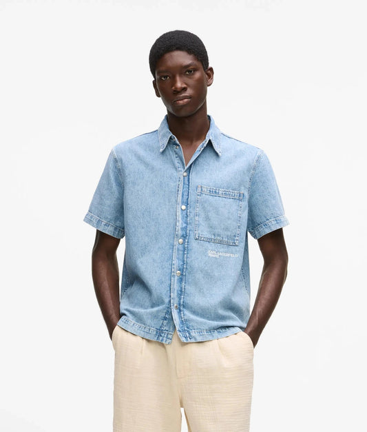 Camicia Karl Lagerfeld Jeans regular in jeans uomo