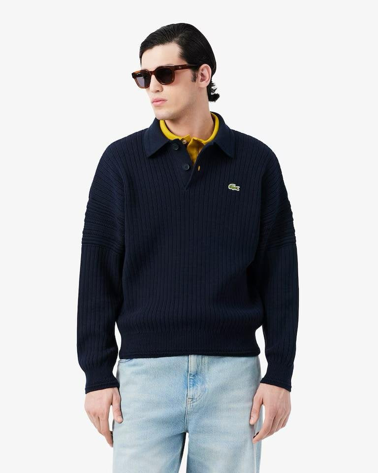 Maglia polo Lacoste con iconico logo del coccodrillo ricamato