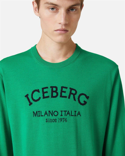 Maglia Iceberg girocollo logata uomo