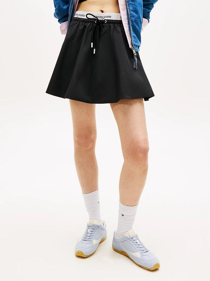 Gonna Tommy Jeans in popeline con fascia logata donna