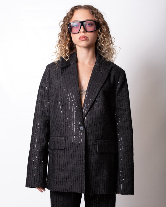 Giacca blazer Richmond X monopetto con paillettes donna