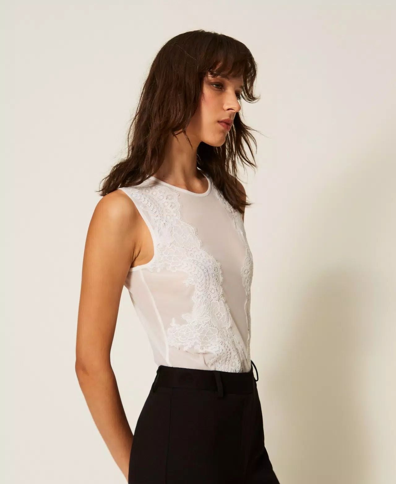 Body Twinset Actitude in tulle con pizzo donna
