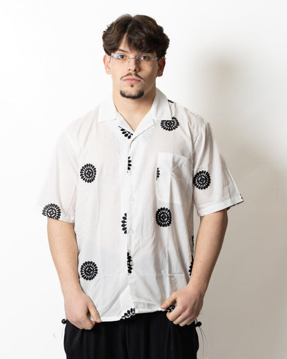 Camicia Daniele Alessandrini con ricami e coulisse uomo