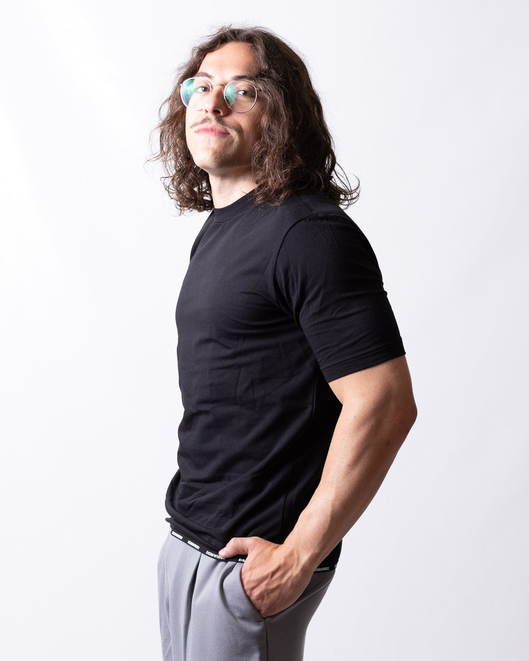T-Shirt Dsquared2 con fascia logata uomo