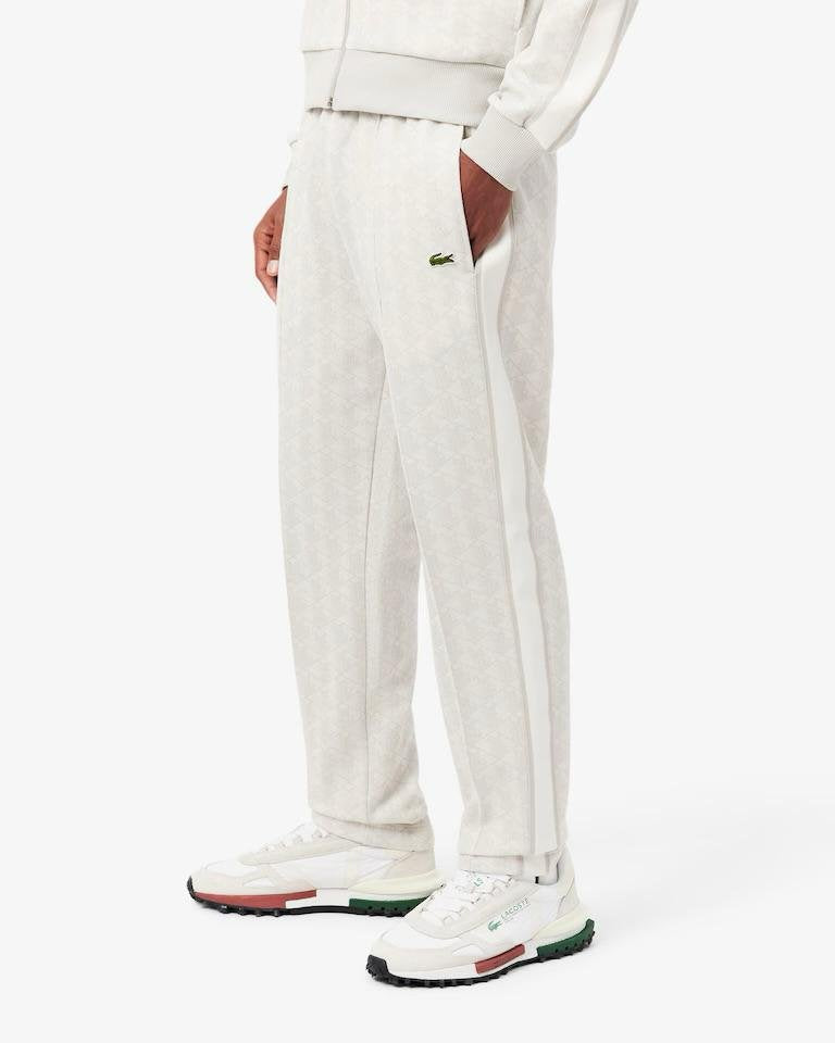 Pantalone Lacoste logato allover uomo