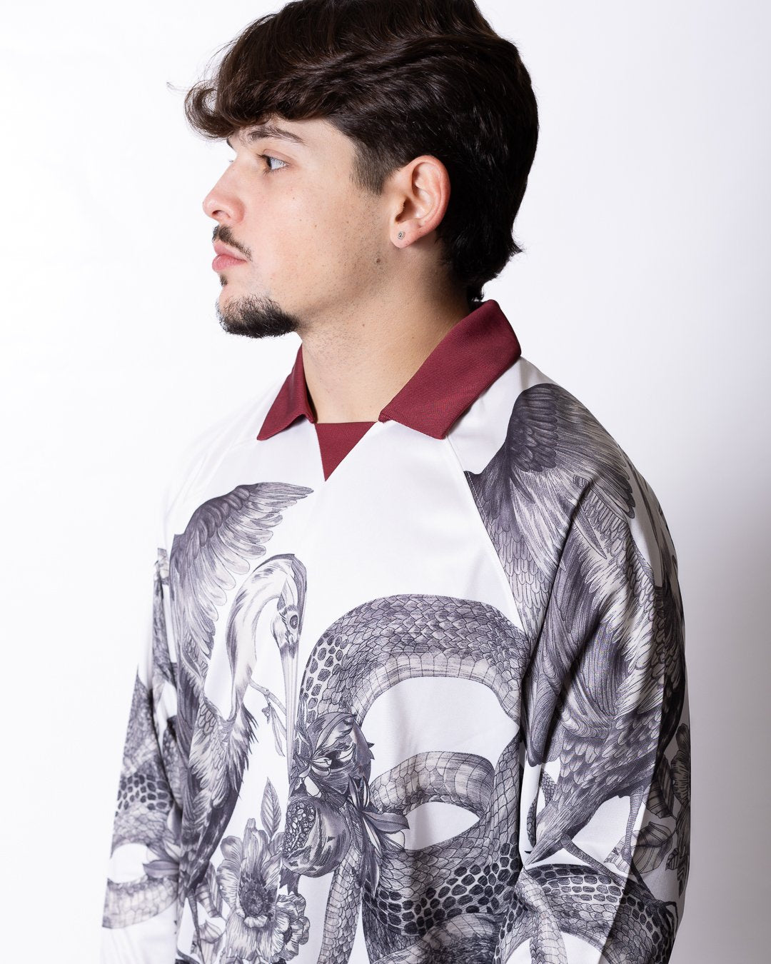 Long Sleeve Just Cavalli con maxi grafica e patch logo