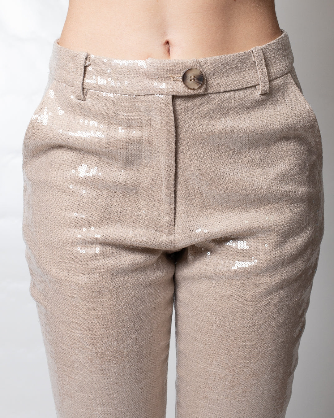 Pantalone Silvian Heach a zampa paillettato donna