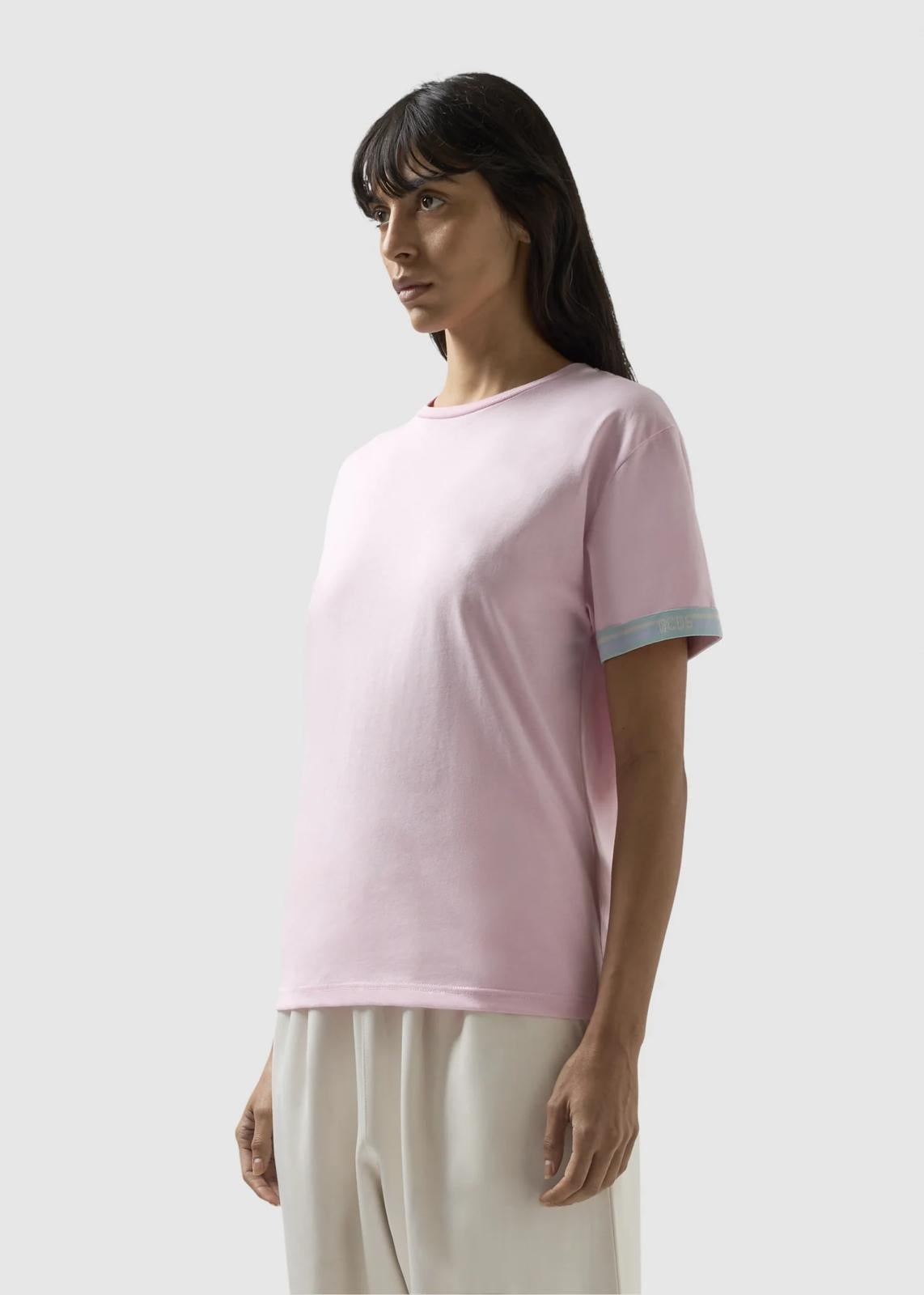 T-Shirt GCDS regular logo tape donna